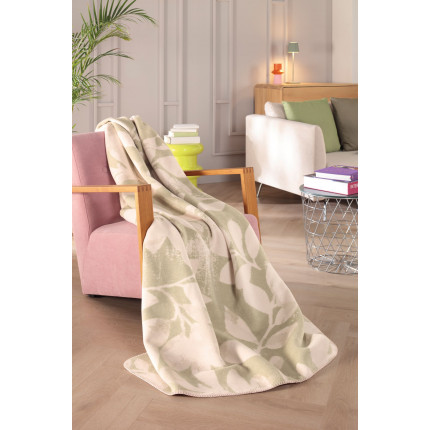 Плед Wohndecke Soft Leaves